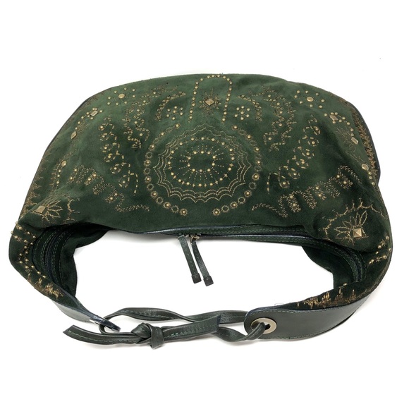 DONALD J. PLINER suede green hobo, made in Italy, NWOT - Picture 5 of 10